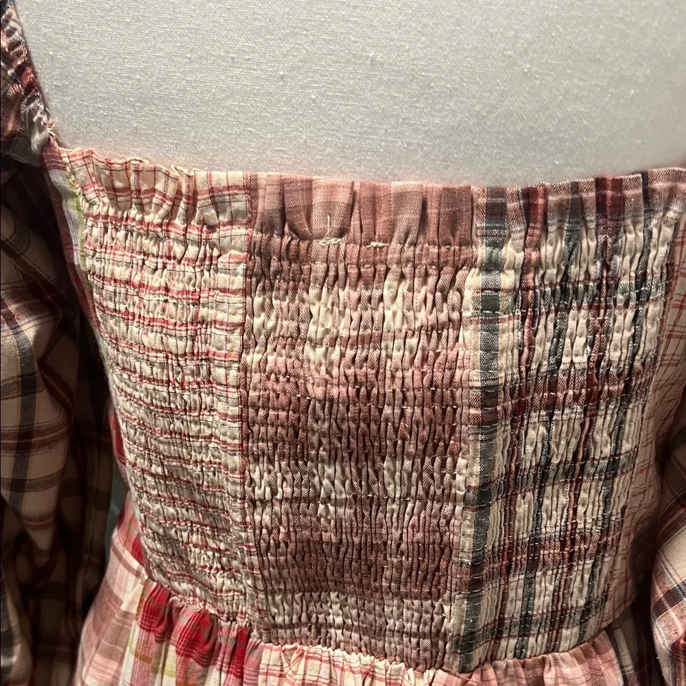 Elegant Plaid Long Sleeve Dress - Picture 5 of 6